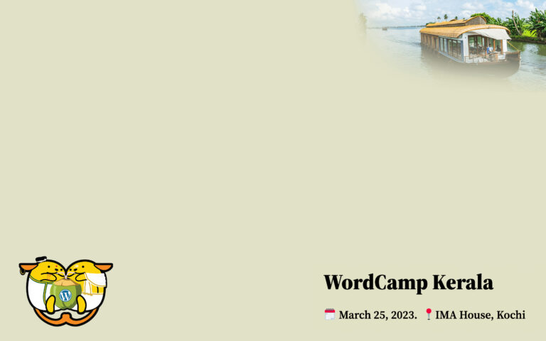 WordCamp Kerala 2023 Boat
